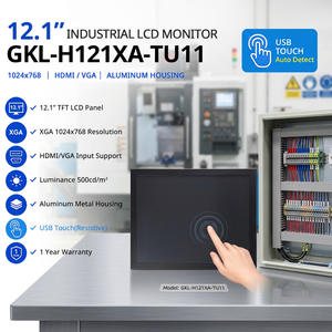 Monitor de Rack RS232 Premium, Monitor Táctil Serial para Rack, Monitor RS232 con Soportes de Montaje en Rack - Product Image 1