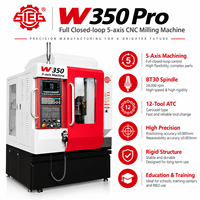 Fraiseuse CNC 5 axes SIEG W350 Pro, boucle fermée complète, BT30, 24000 tr/min, 16 outils ATC, haute précision, broche 7,5 kW, pour l'enseignement