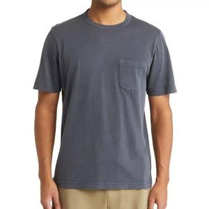 Camisetas de Hombre en Oferta, Color Gris, Cuello Redondo, Lisas, con Bolsillo Lateral, para Verano, de Algodón, Talla Grande, Manga Corta - Product Image 1