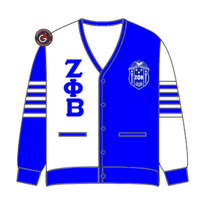 Cárdigans Acrílicos para Mujer con Bordado Zeta Phi Beta Finer |   Suéter Cárdigan Personalizado Bordado de la Hermandad ZOB para Mujer - Product Image 2