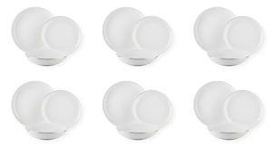 Dinner Set 18 Pcs Round White Plates Gold Rim Durable Modern Luxury Ceramic and Gold Round Wedding Gold by Excelsa - Product Image 6