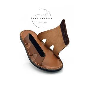 Venta al por mayor 8-Pack de toboganes deportivos de cuero genuino para hombres totalmente abiertos para velcro frontal - Product Image 2