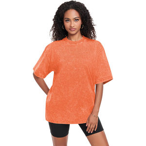 Camiseta de Mujer para Todas las Temporadas, Casual, Oversize, Cuello Redondo, Lona de Algodón/Bambú, Transpirable, Ligera, de Secado Rápido, con Logotipo Personalizado - Product Image 4