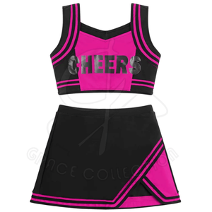 Uniformes de pom-pom girl de compétition pour ensembles de pom-pom girl de couleur personnalisée fabriqués au Pakistan - Product Image 5