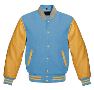 Manches en cuir personnalisées OEM et veste bomber en laine de haute qualité, style baseball vintage, lettreman, varsity - Product Image 1
