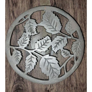Premium Cast Iron <b>Trivet</b> Modern Floral Design <b>Kitchen</b> Table Protector Round Dining Home Decor Mat - Product Image 2