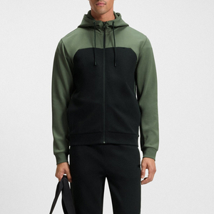 Survêtement pour homme avec design à blocs de couleur, logo personnalisé et capuche avec cordon de serrage pour l'hiver, design décontracté à manches longues - Product Image 2
