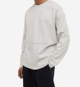 Camiseta de gran tamaño para hombre, Camiseta holgada lisa, venta al por mayor, Impresión de logotipo personalizado, Camiseta 100% de algodón para hombre - Product Image 4