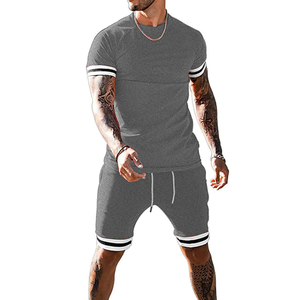 Chemises et shorts à manches courtes imprimés pour hommes, ensembles de tenues d'été 2 pièces - Product Image 1
