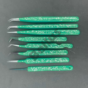 แหนบเคลือบผงเพชรแบบแยกขนตามแบบพรีเมี่ยมโลโก้ตามสั่งฉลากแบบมืออาชีพทำจากสเตนเลส - Product Image 2