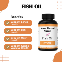 Etiqueta privada OEM de alta calidad 150 piezas Omega 3 cápsulas de gel blando de aceite de pescado suplemento alimenticio