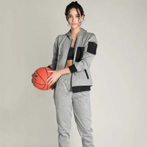 Women Zipper Tracksuit Stylish Two-Piece Sports <b>Set</b> with Zipper Jacket and Jogger Pants Perfect for Yoga and Everyday Wear - Product Image 4