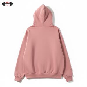 Sweat à capuche coupe régulière à épaules tombantes en polaire imprimée noire Premium pour hommes Logo personnalisé 100% coton Fabricants d'hiver - Product Image 2