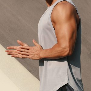 Accepter les fabricants de tissus personnalisés Luxe 100% Polyester Logo uni lourd personnalisé O Neck Blank Top Oversize - Product Image 5