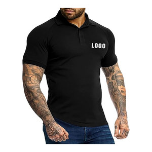 Chemises de golf pour hommes respirantes les plus vendues, en maille unie, séchage rapide, personnalisables, polyester/coton, manches courtes, avec poche - Product Image 5