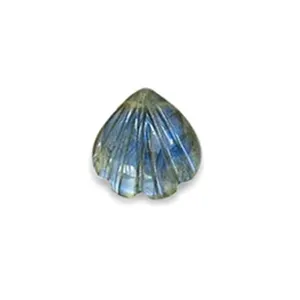 Shell Shape Labradorite Carved Gemstone Natural Hand Carving Briolette Gemstone For Jewelry Making DIY Jewelry Making Stone