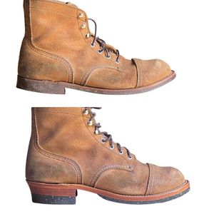This is a pair of Red Wing 1907 Classic Moc Toe boots in <b>Copper</b> Rough & Tough leather - Product Image 3