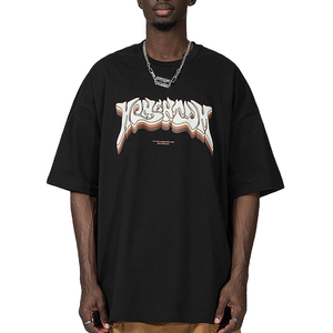 เสื้อยืดสำหรับผู้ชายทรงโอเวอร์ไซส์ลำลองทรงบ็อกซี่ฟิตเนส - Product Image 3