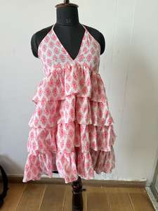 Mini Vestido Bordado Floral para Mujer, 100% Algodón, Estilo Ajustado y Evase, Casual para Verano/Primavera - Product Image 4