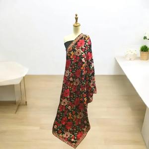 Elegant Modern Design Velvet <b>Shawl</b> <b>for</b> <b>Women</b> Embroidery Perfect <b>for</b> Winter Parties Festive Wear Durable Breathable Customizable - Product Image 1