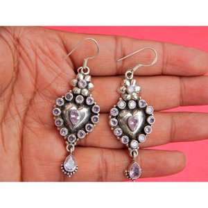 Pendiente de circón de Plata de Ley 925 hecho a mano, joyería de oro rosa con regalo de piedras preciosas para niñas y mujeres - Product Image 3