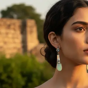 Pendientes de Plata 925 con Forma de Gota de Agua para Mujer, Chapados en Oro, Elegantes para Bodas/Fiestas - Product Image 3