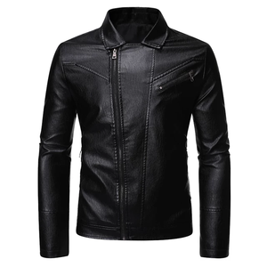 Chaqueta de cuero PU brillante y elegante de nuevo diseño para hombre, personalizada, de alta calidad, ideal para el trabajo. - Product Image 5