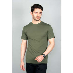 เสื้อยืดคอกลมผู้ชาย VINEY ผ้าฝ้ายเบสิค 100% เจอร์ซีย์ ลายเรียบ น้ำหนักเบา 300 กรัม เสื้อยืดแฟชั่น - Product Image 1