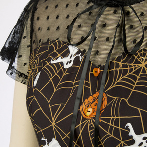 OEM Lưới Chắp Vá Tay Áo Ngắn Xác Định Eo A-Line Cộng Với Kích Thước Phụ Nữ Cổ Điển Tulle Dresses Đảng Evening - Product Image 5