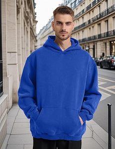 Sudaderas con capucha informales de invierno para hombre Color sólido 100% algodón Ajuste regular con diseño de bolsillo Secado rápido y transpirable - Product Image 6