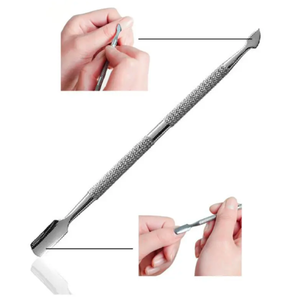 2025 acier inoxydable Double tête cuticule poussoir antidérapant ongles cuticule dissolvant accessoires pour manucure Nail Art utilisation sur les doigts - Product Image 4