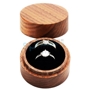 Custom Logo Large Organizer Ring Earring Storage Case Wood Engagement Ring Handmade Wooden Jewelry Box
