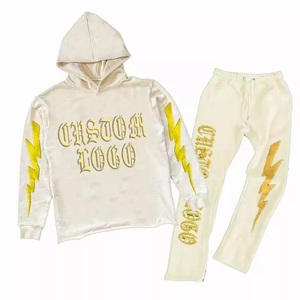 GAF Personalizable Men's Pullover Conjunto de 2 piezas Color sólido Sudaderas con capucha y sudaderas de alta calidad para el invierno - Product Image 6