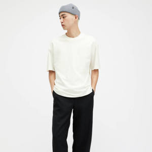 T-shirt vierge personnalisé en pur coton lourd pour hommes unisexe impression personnalisée broderie hommes t-shirts unis - Product Image 2