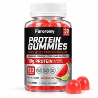 Gummies protéinés OEM 10g au whey, 120 unités, sans sucre ni glucides, bonbons protéinés à la pectine avec multivitamines pour le fitness, vente en gros