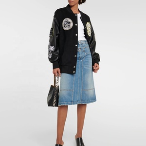 OEM Haute Qualité Chenille Broderie Hommes Collège Personnalisé Baseball Bomber Letterman Crop Applique Jersey Boxy Fit Hiver Stand - Product Image 3