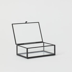 Customized Black Finished <b>Clear</b> Glass <b>Box</b> with Brass Border for Jewelry Cosmetics Weddings Home Decor Ring Boxes <b>Gift</b> Boxes - Product Image 4