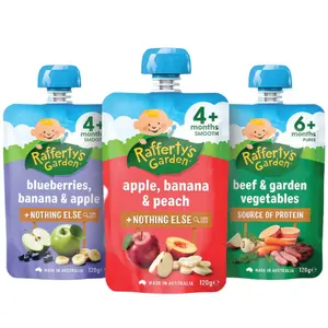 Biodegradable Custom Resealable Juice Doypack Jelly Sauce Fruit Juice Drinks Baby Food Pouch with Spout