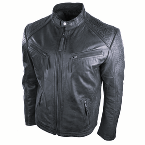 High Street 100% Piel de oveja genuina Slim Fit Stand Collar Chaqueta de invierno con viscos transpirables Forro de satén Cierre de cremallera - Product Image 3