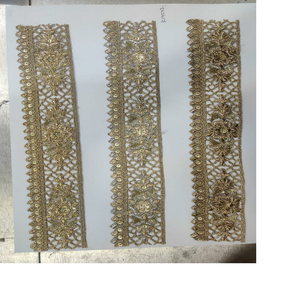 Cordones de trabajo de hilo bordado hechos a medida con opciones multicolor en borde de bordado de lentejuelas en 2 pulgadas de ancho - Product Image 6