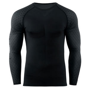 Los hombres de manga larga usan protectores contra sarpullidos MMA de alta calidad a la venta diseño de sublimación personalizado adultos Fitness Rash Guard OEM - Product Image 1