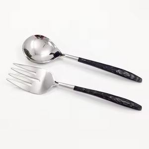 <b>Gold</b> Polished Salad Server Steel Metal Handle High Quality Metal <b>Spoon</b> and Salad Server - Product Image 5