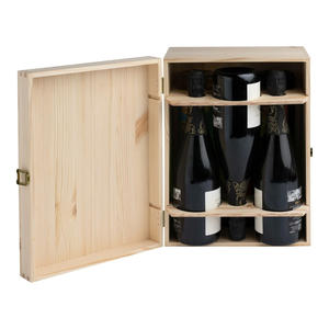 Caja de madera con kit interior de madera para 3 + 3 botellas estándar de 750 ml. Dimensiones internas: 33.5X25.5X19 - Product Image 3