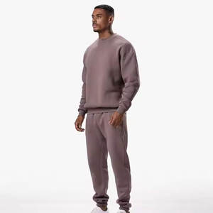 Venta al por mayor personalizado de los hombres de peso pesado 100% algodón Boxy chándal de talla grande sólido estampado moda de la calle para el invierno - Product Image 6