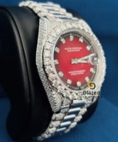 Reloj de Lujo Personalizado de Fábrica con Diamantes Engastados, Automático, de Acero Inoxidable para Hombre, Completamente Cubierto de Diamantes Cultivados en Laboratorio, Mecánico de Dos Tonos