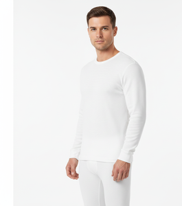 Traje Térmico Polar Frame Blanco para Hombre, Manga Larga, Tejido Suave, Cálido y Transpirable, Diseñado para una Comodidad Invernal Estable - Product Image 6