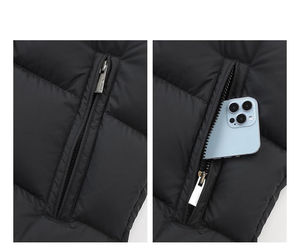 Custom Winter Breathable Knitted <b>Canvas</b> Quilted Puffer Jacket Short Warm <b>Long</b> Sleeves Baggy Women's Outerwear with Logo - Product Image 6