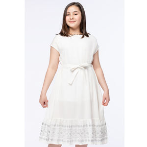 Vestido de niña de verano OEM ODM estampado de rodilla personalizado cómodo manga corta Casual fiesta bordado técnica directa al por mayor - Product Image 5