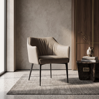 Fauteuil de salle à manger contemporain en tissu, design moderne, siège rembourré, mobilier de restaurant, usage commercial