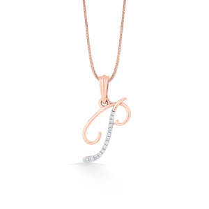 จี้เพชรรูปตัวอักษร P ชุบทอง 18K - Product Image 3